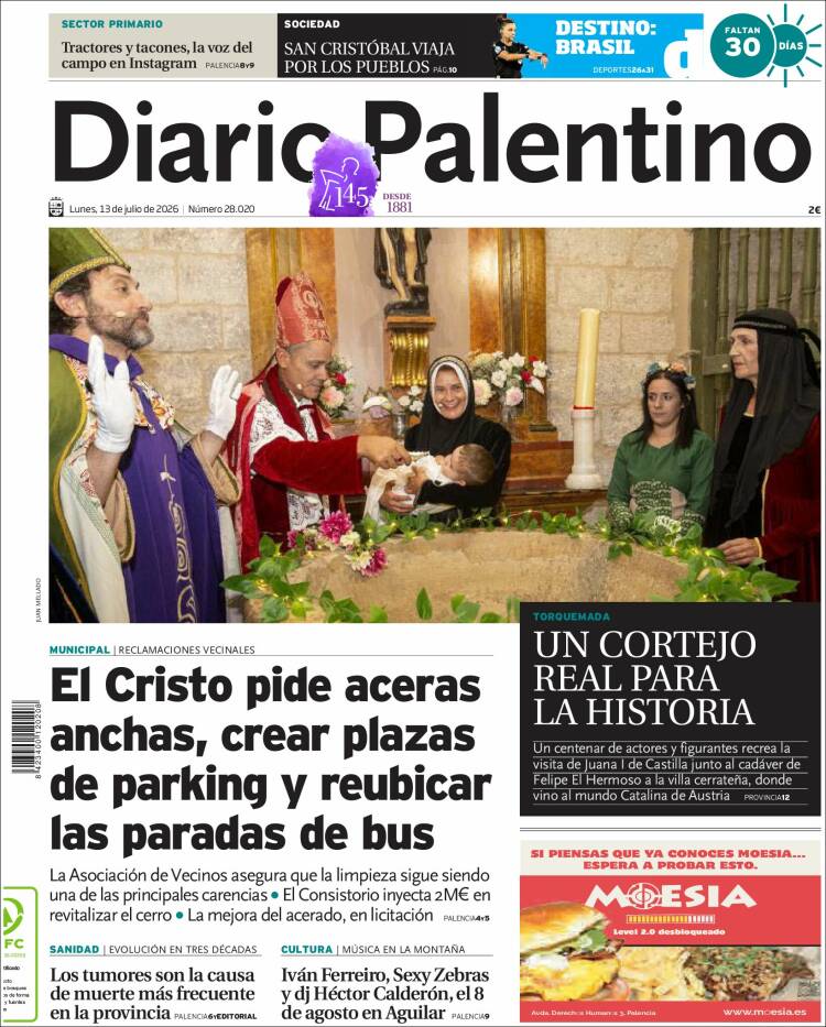 Portada de Diario Palentino (Espa&ntilde;a)