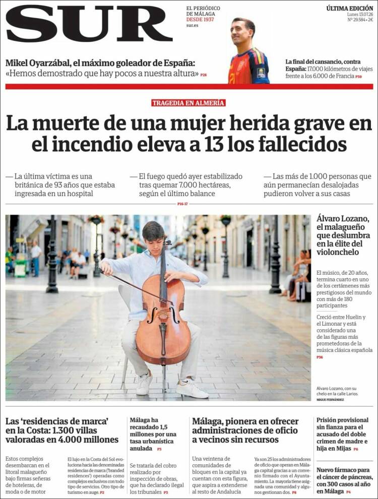 Portada de Diario el Sur (Espa&ntilde;a)