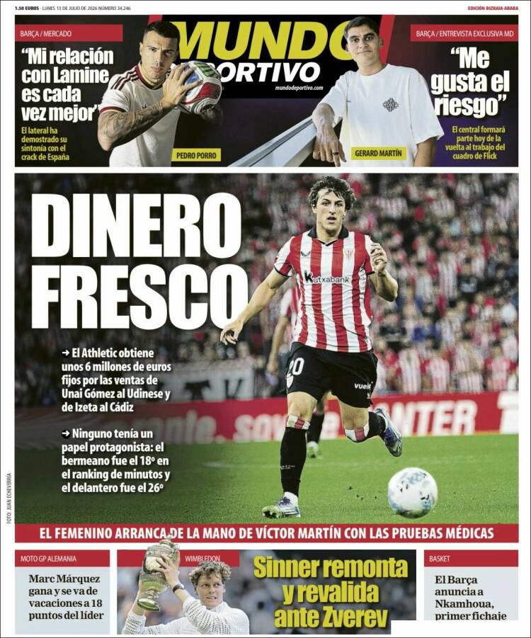 Portada de Mundo Deportivo Bizkaia (Espa&ntilde;a)