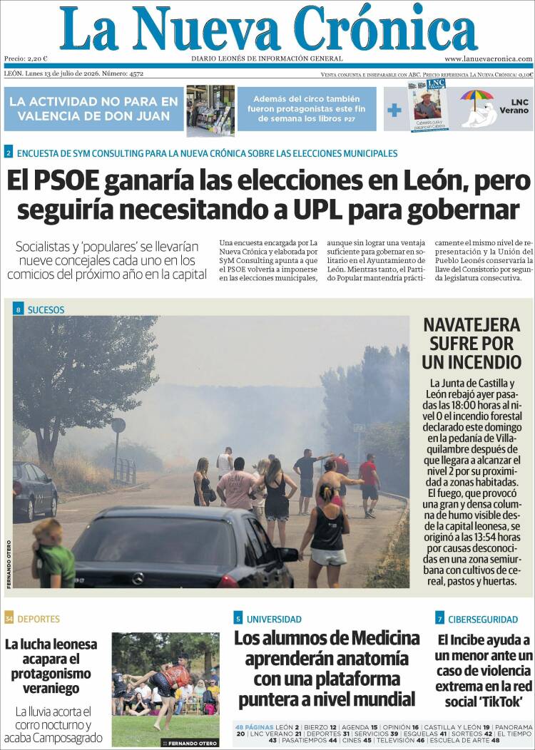 Portada de La Nueva Crónica (Espa&ntilde;a)