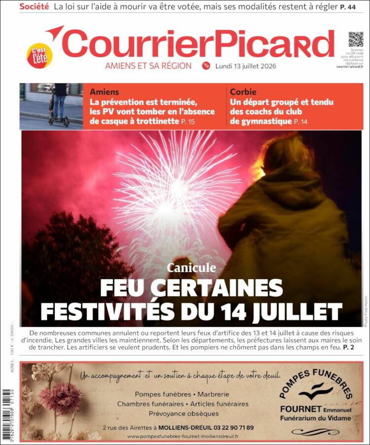 Portada de Courrier Picard (Francia)