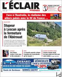 Portada de L'Eclair des Pyrénées (Francia)