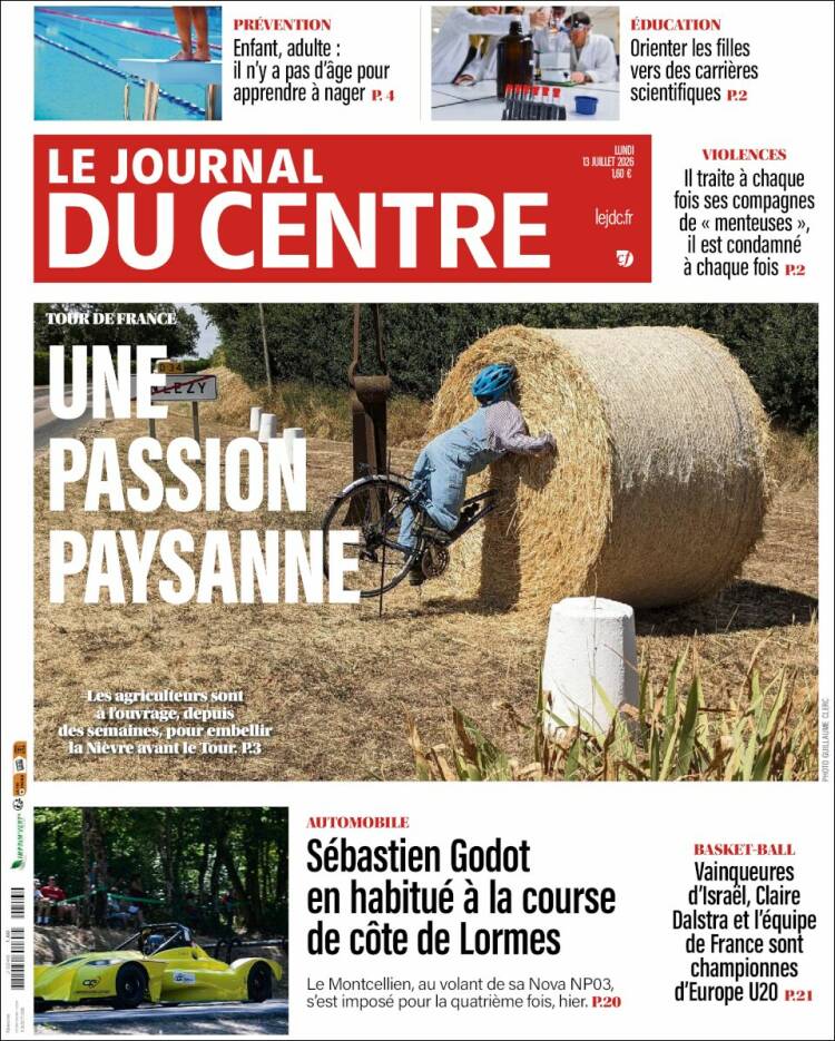 Portada de Le Journal du Centre (Francia)