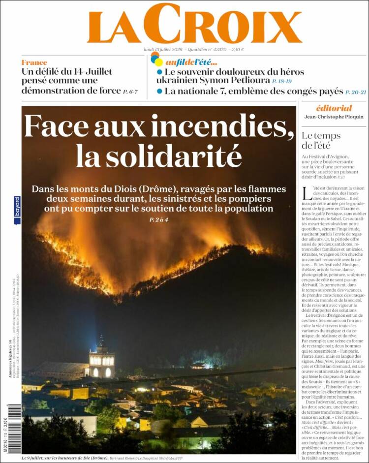 Portada de La Croix (Francia)