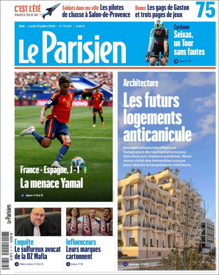 Portada de Le Parisien (Francia)