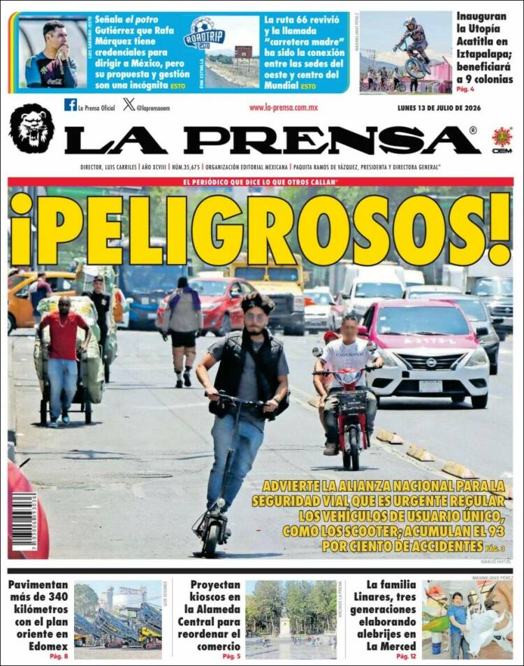 Portada de La Prensa (M&eacute;xico)