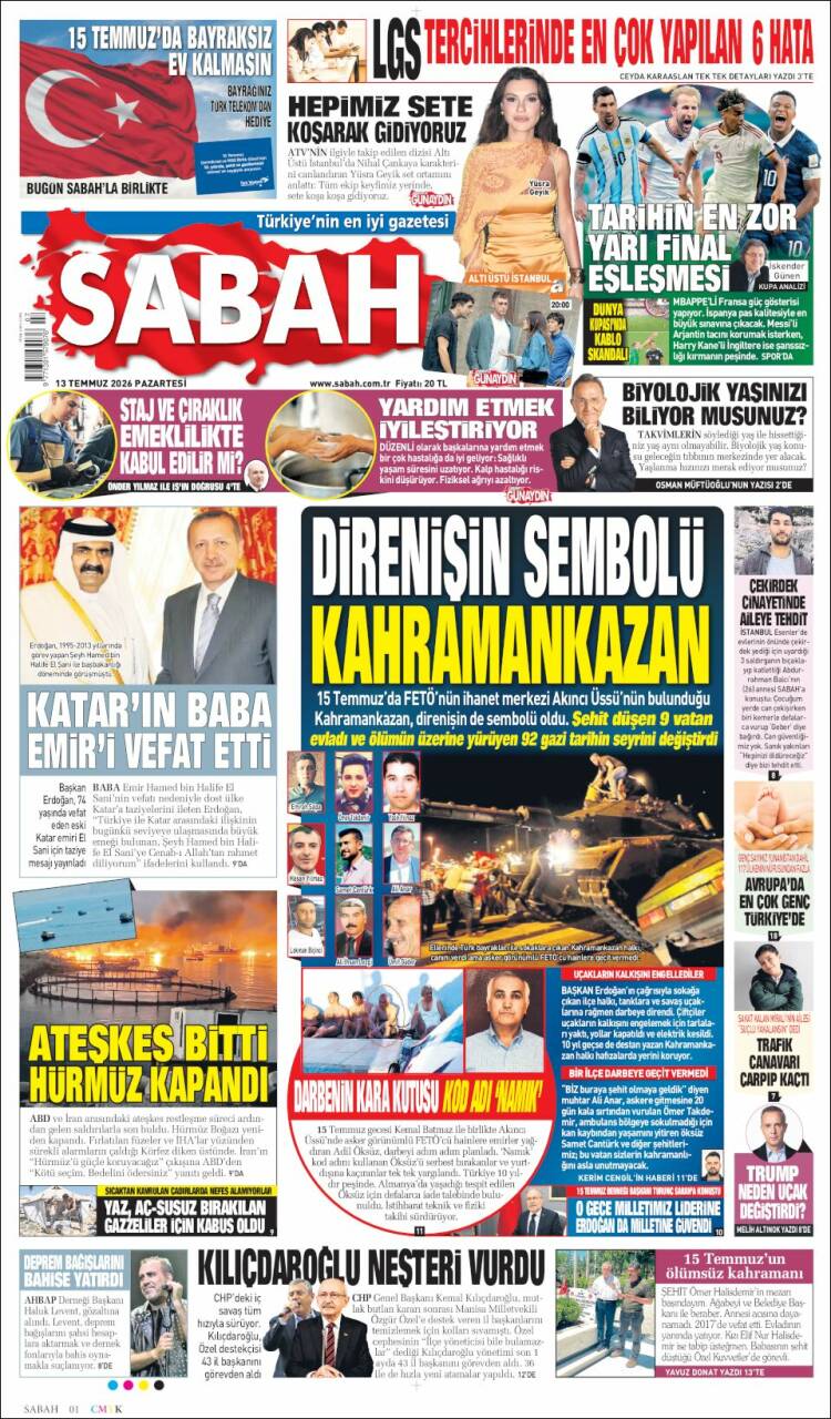 Portada de Sabah (Turqu&iacute;a)