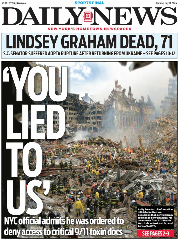 Portada de Daily News - New York (USA)