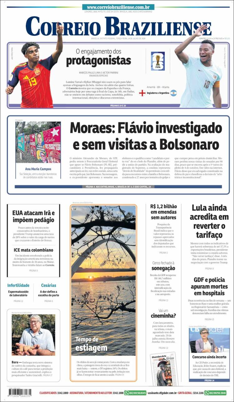 Portada de Correio Braziliense (Brasil)