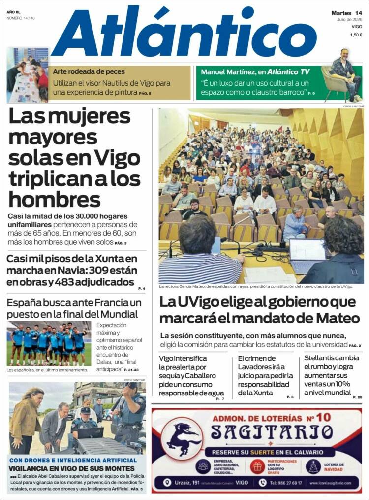 Portada de Atlántico Diario (Espa&ntilde;a)