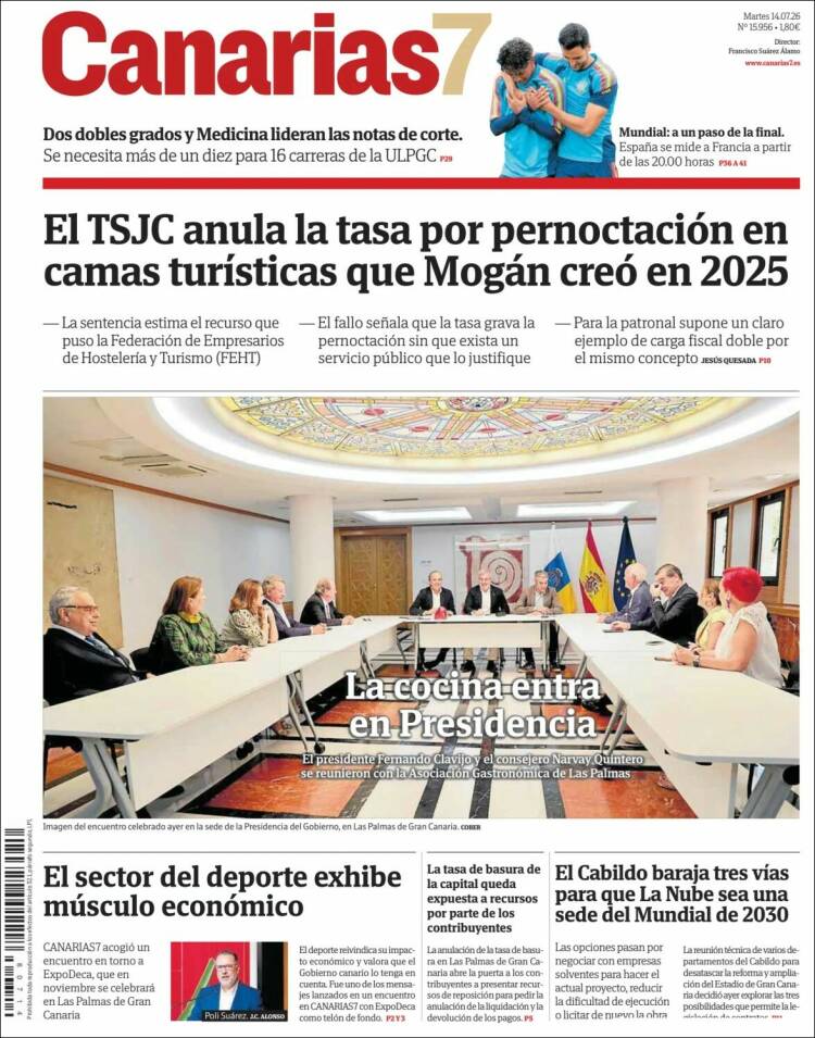 Portada de Canarias 7 (Espa&ntilde;a)