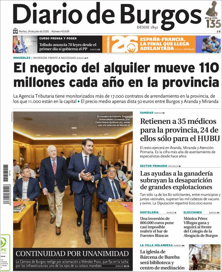 Portada de Diario de Burgos (Espa&ntilde;a)