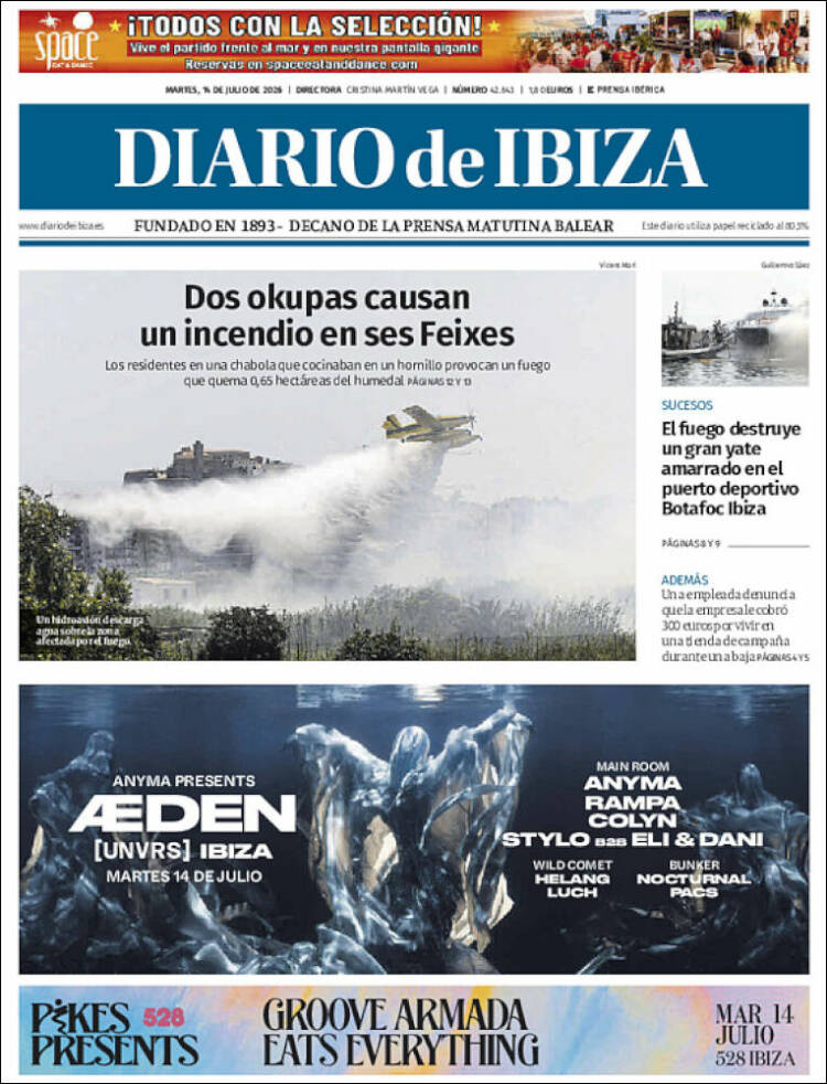 Portada de Diario de Ibiza (Espa&ntilde;a)