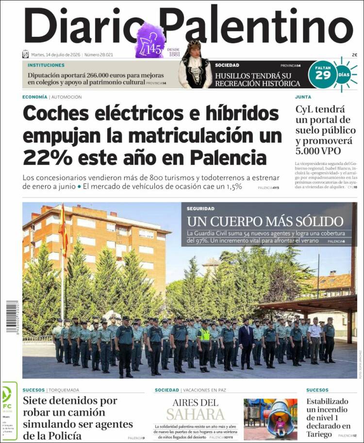 Portada de Diario Palentino (Espa&ntilde;a)