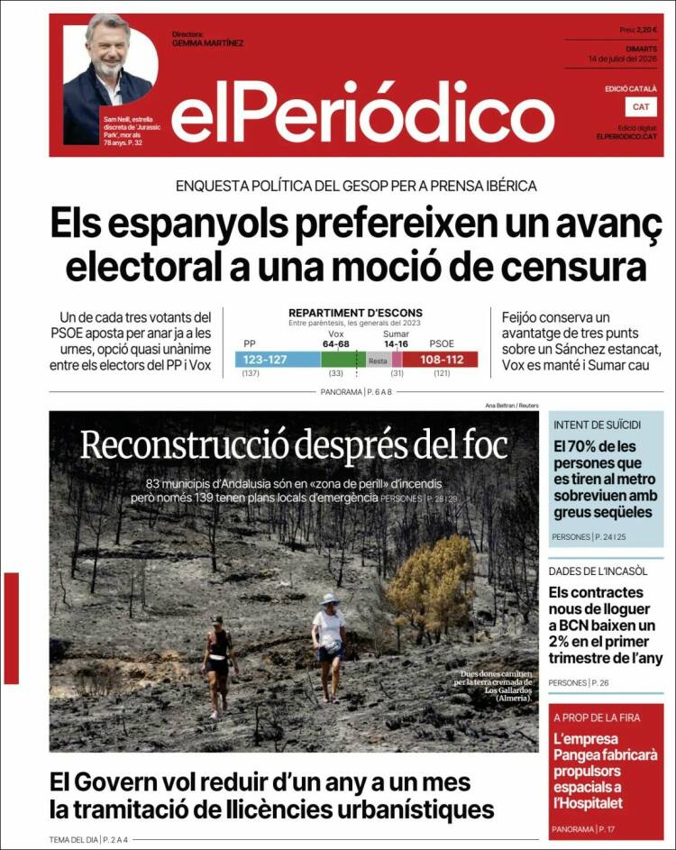 Portada de El Periódico de Catalunya (Espa&ntilde;a)