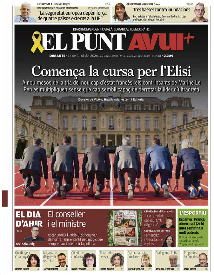 Portada de El Punt Avui (Espa&ntilde;a)
