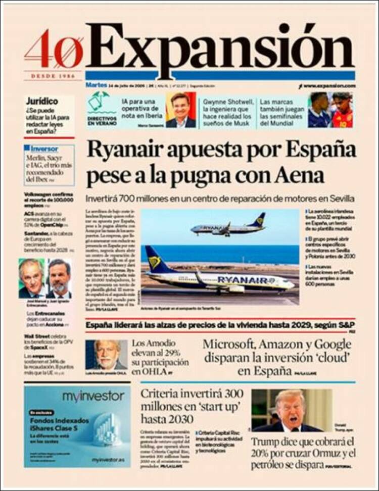 Portada de Expansión (Espa&ntilde;a)