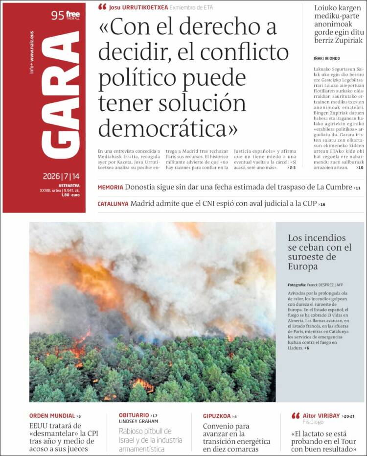 Portada de Gara (Espa&ntilde;a)