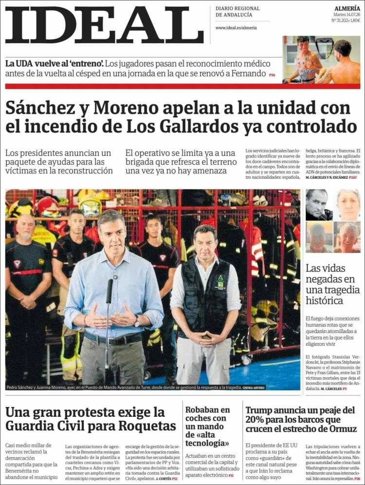 Portada de Ideal Almeria (Espa&ntilde;a)