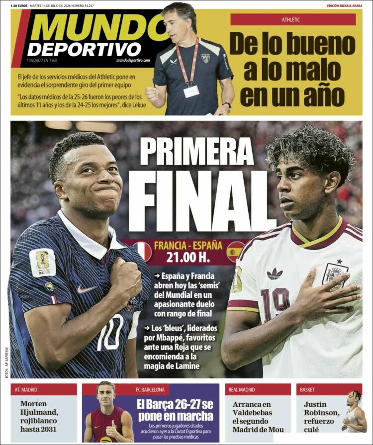 Portada de Mundo Deportivo Bizkaia (Espa&ntilde;a)