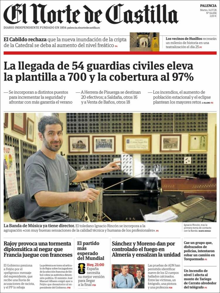 Portada de Norte de Castilla - Palencia (Espa&ntilde;a)