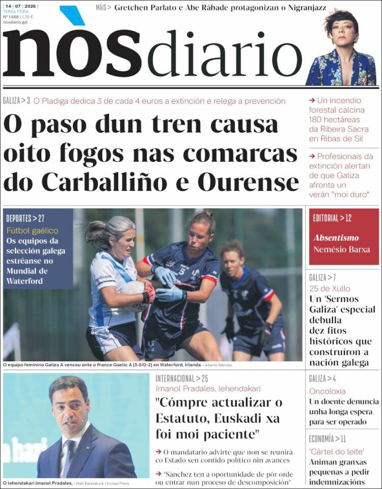 Portada de Nòs Diario (Espa&ntilde;a)