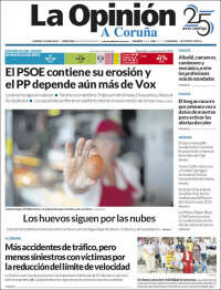 Portada de La Opinión de A Coruña (Espa&ntilde;a)