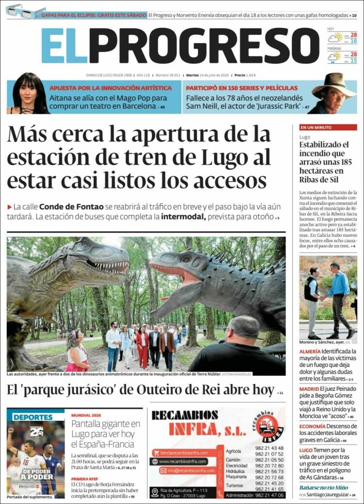 Portada de El Progreso (Espa&ntilde;a)