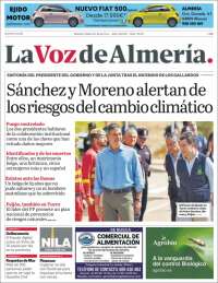 Portada de La Voz de Almería (Espa&ntilde;a)