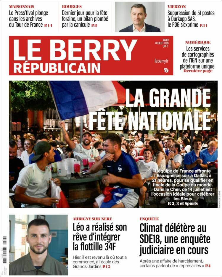 Portada de Berry Republicain (Francia)