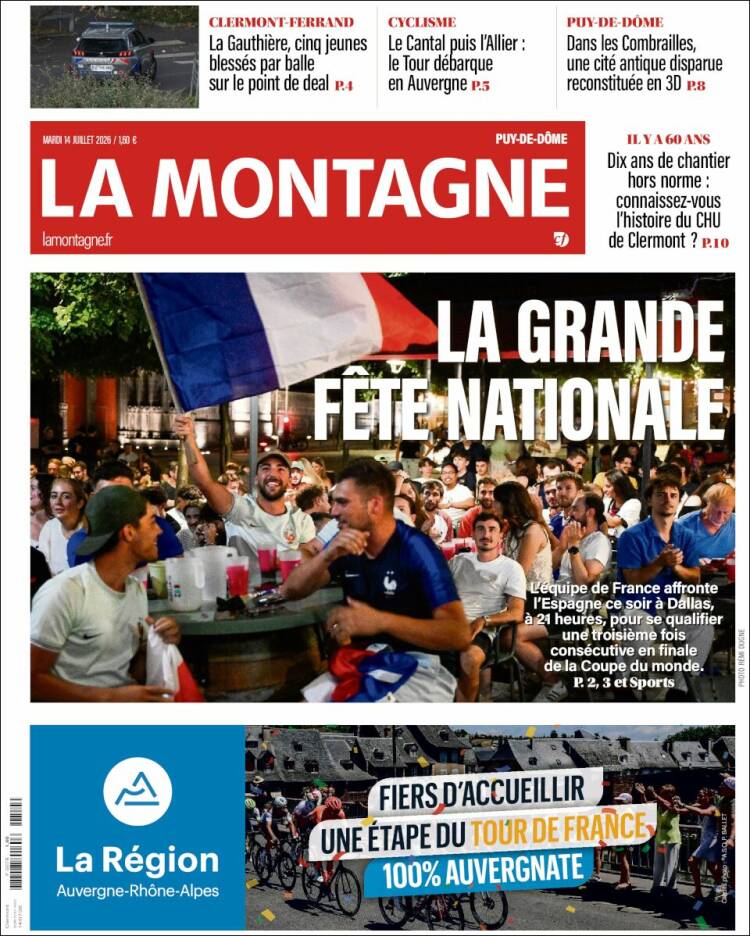 Portada de La Montagne (Francia)