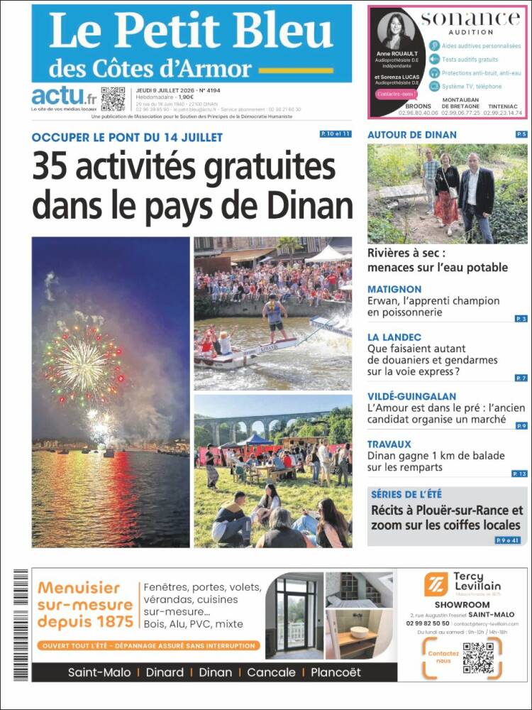Portada de Le Petit Bleu (Francia)