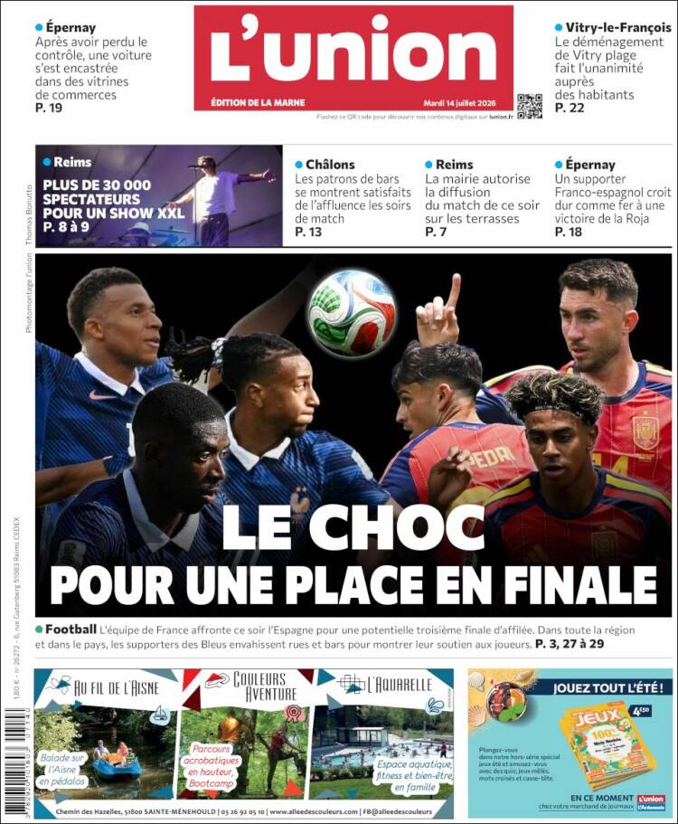 Portada de L'Union (Francia)