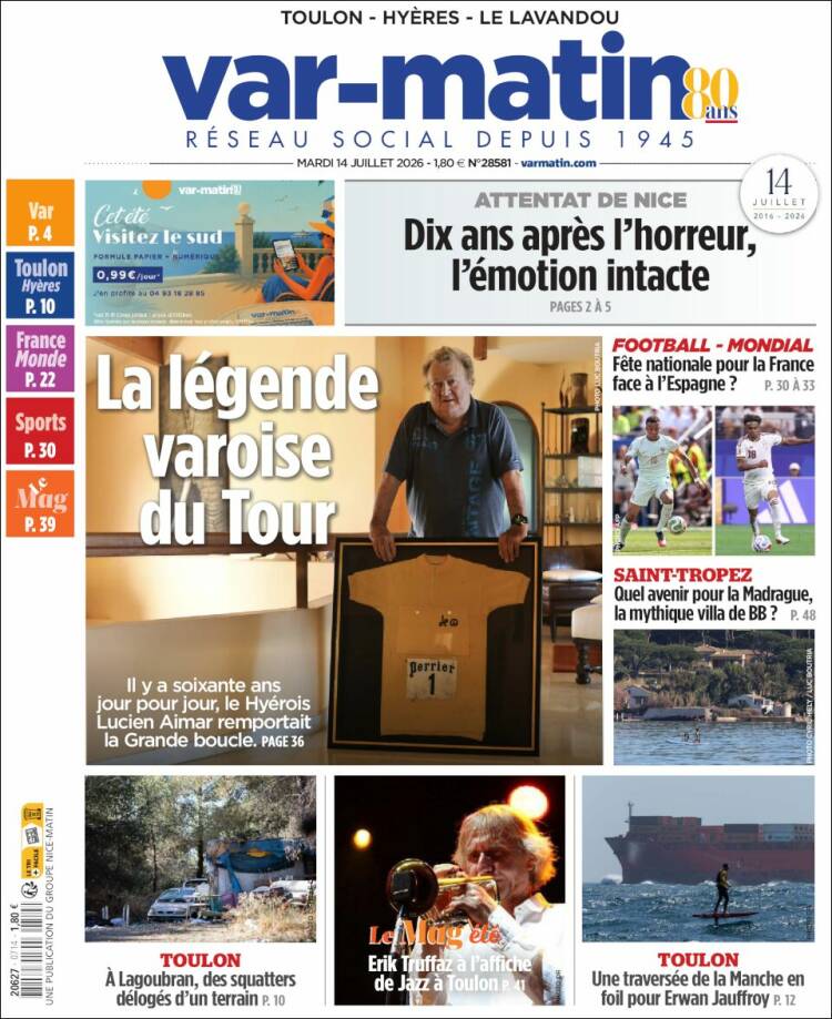Portada de Var-Matin (Francia)