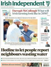 Portada de Irish Independent (Irlanda)