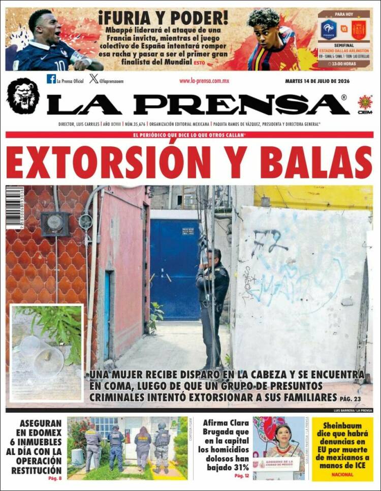 Portada de La Prensa (M&eacute;xico)