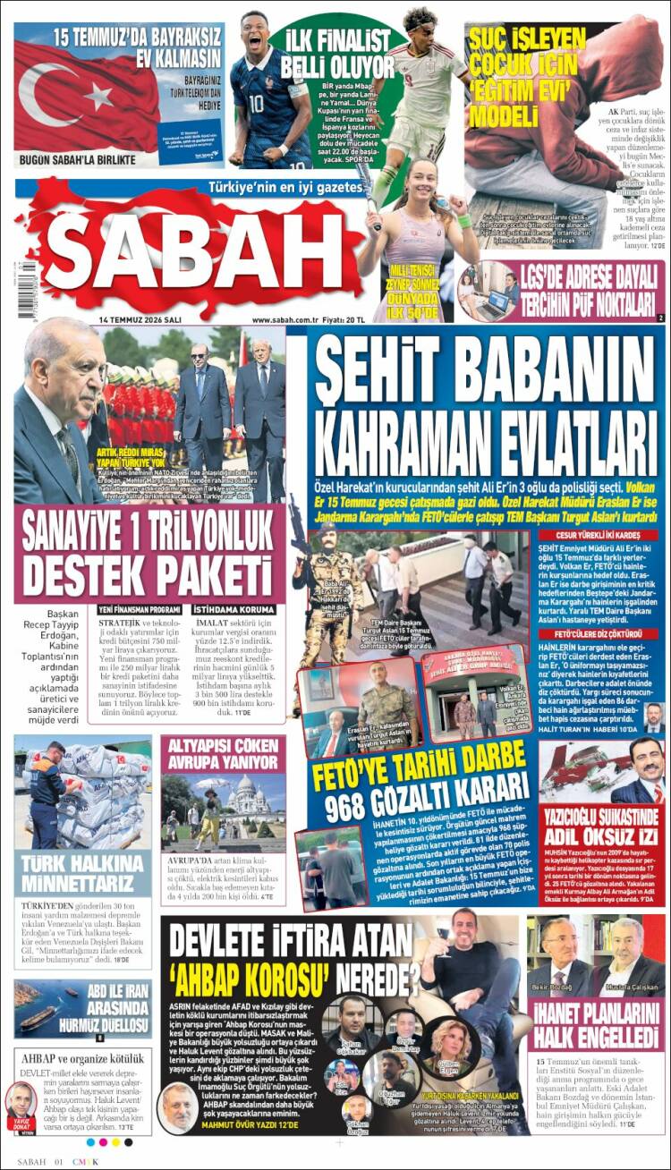 Portada de Sabah (Turqu&iacute;a)