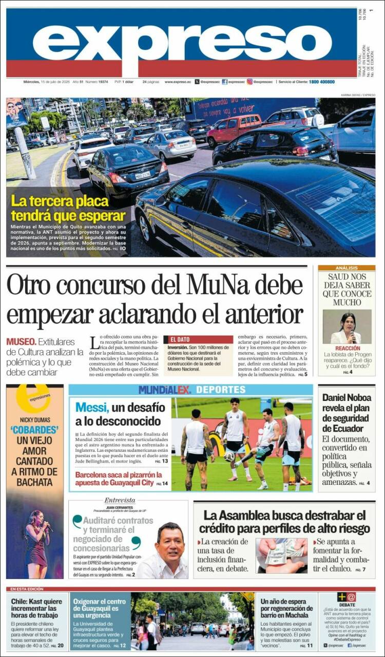 Portada de Expreso (Ecuador)