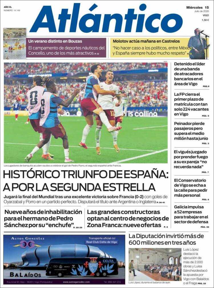 Portada de Atlántico Diario (Espa&ntilde;a)
