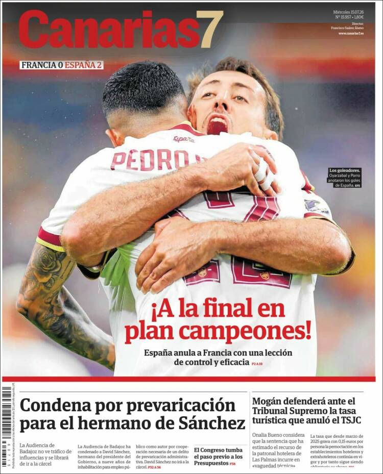 Portada de Canarias 7 (Espa&ntilde;a)