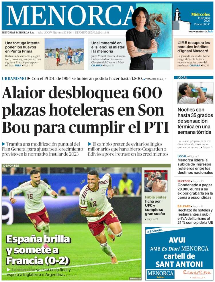 Portada de Menorca - Diario Insular (Espa&ntilde;a)