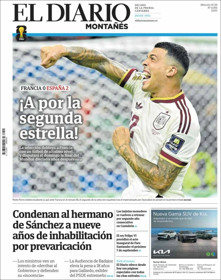 Portada de El Diario Montañés (Espa&ntilde;a)