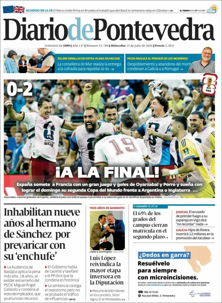 Portada de Diario de Pontevedra (Espa&ntilde;a)
