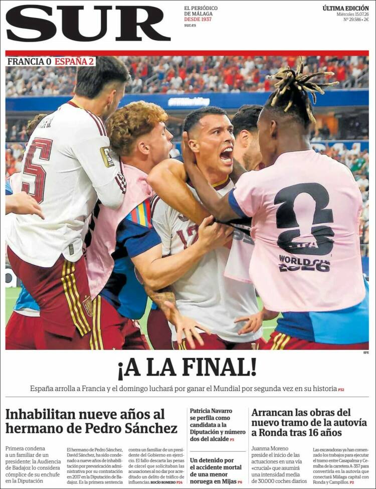 Portada de Diario el Sur (Espa&ntilde;a)