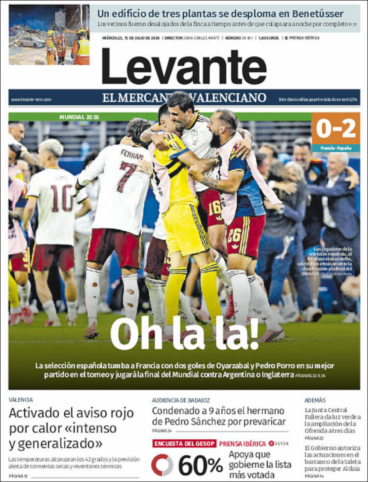 Portada de Levante (Espa&ntilde;a)