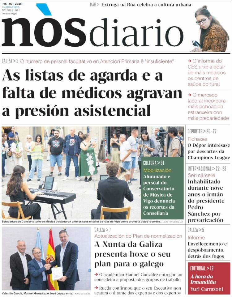 Portada de Nòs Diario (Espa&ntilde;a)