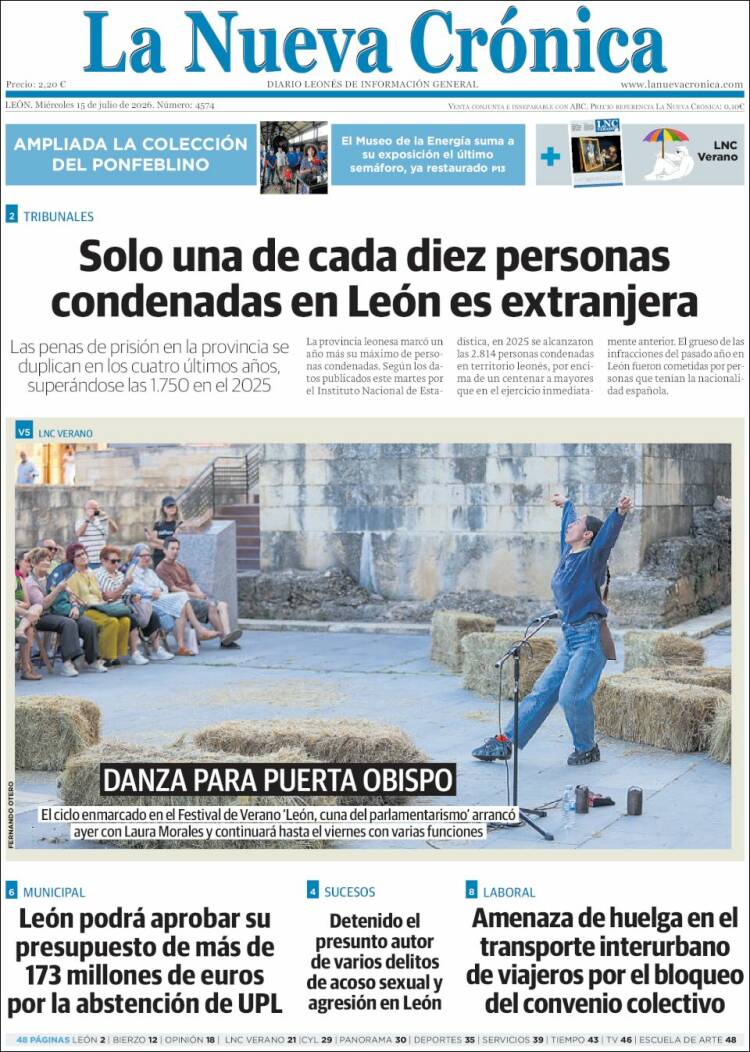 Portada de La Nueva Crónica (Espa&ntilde;a)