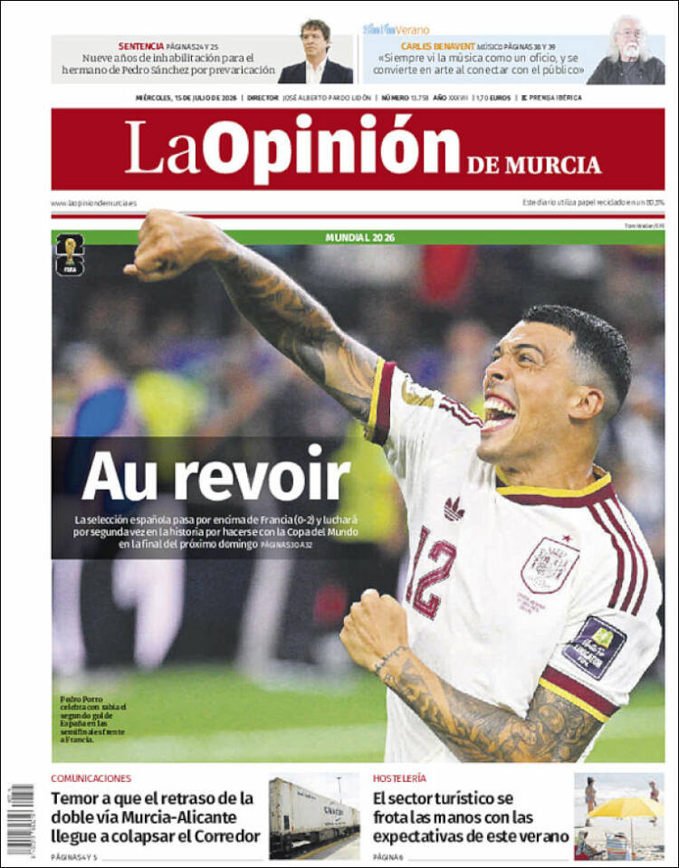 Portada de La Opinión de Murcia (Espa&ntilde;a)