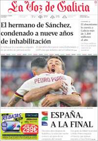 Portada de La Voz de Galicia (Espa&ntilde;a)