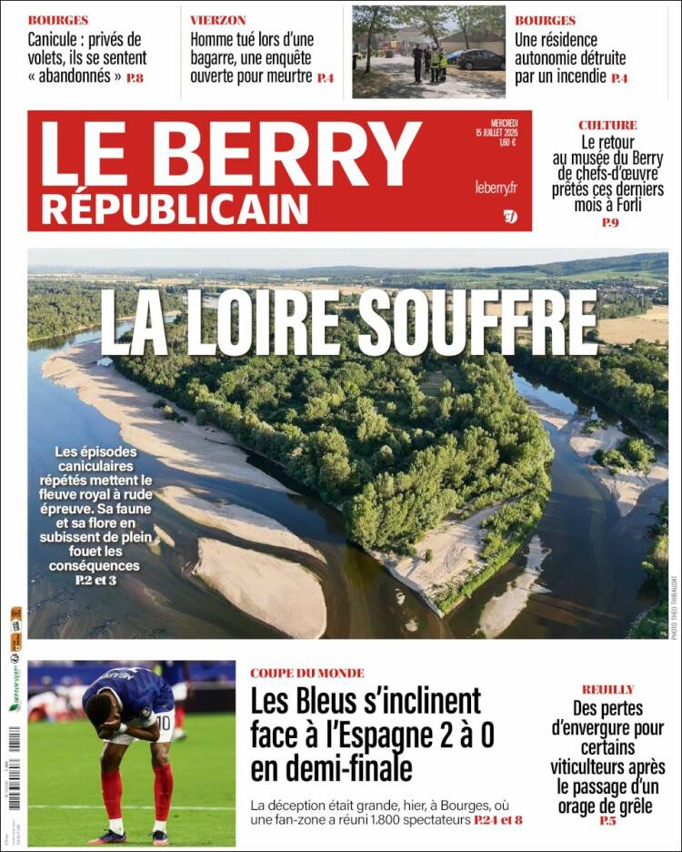 Portada de Berry Republicain (Francia)